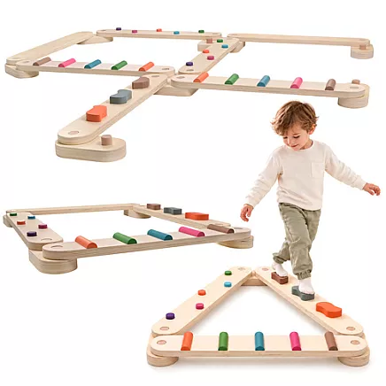 Wooden balance track - 14 pieces Kruzzel
