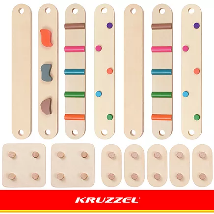Wooden balance track - 14 pieces Kruzzel