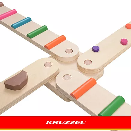 Wooden balance track - 14 pieces Kruzzel