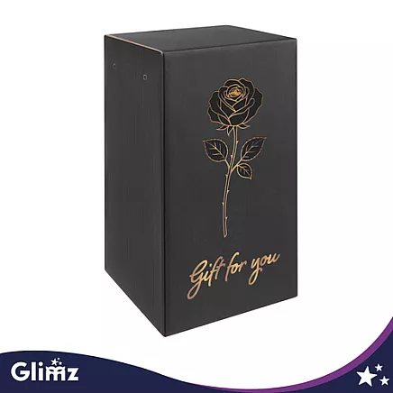 Rose in glass - luminous 22cm Glimz