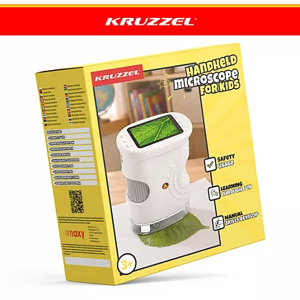 Kruzzel white pocket educational microscope