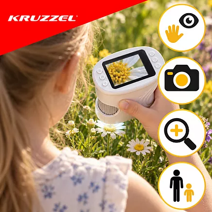 Kruzzel white pocket educational microscope