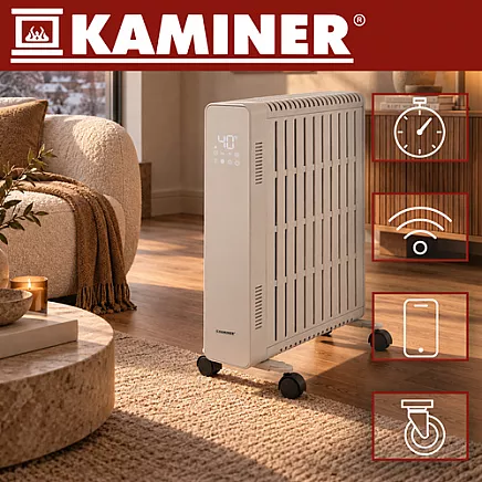 Kaminer Arvell electric oil radiator - white