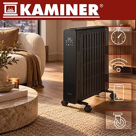 Kaminer Arvell black oil electric radiator