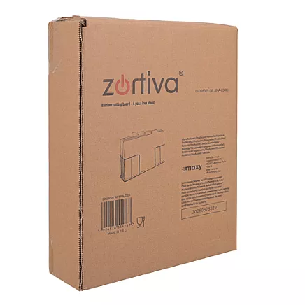 Bamboo chopping board - 4 pieces Zortiva