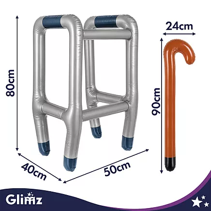 Glimz Inflatable Walker with Cane