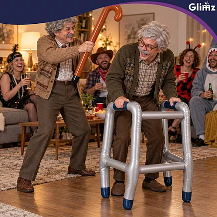 Glimz Inflatable Walker with Cane