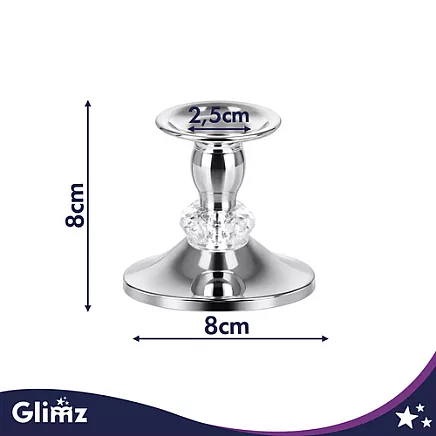 Silver table candlestick - 2 pcs. Glimz