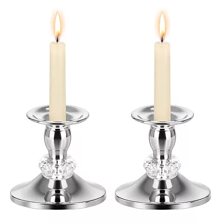 Silver table candlestick - 2 pcs. Glimz
