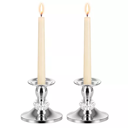 Silver table candlestick - 2 pcs. Glimz
