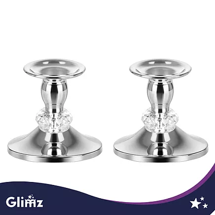 Silver table candlestick - 2 pcs. Glimz