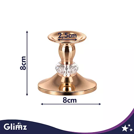 Gold table candlestick - 2 pcs. Glimz