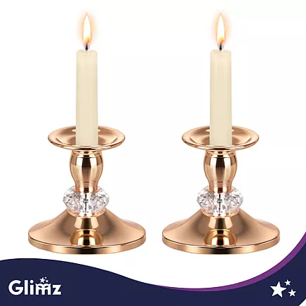 Gold table candlestick - 2 pcs. Glimz
