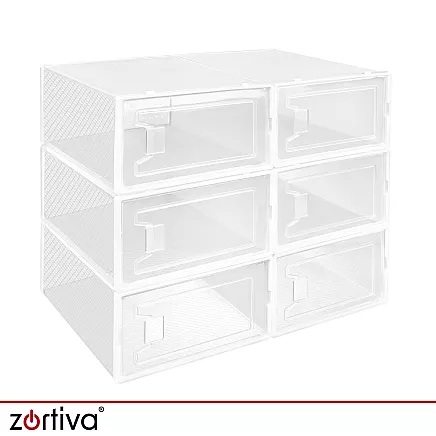 Pudełko przezroczyste na buty - 6szt. Zortiva