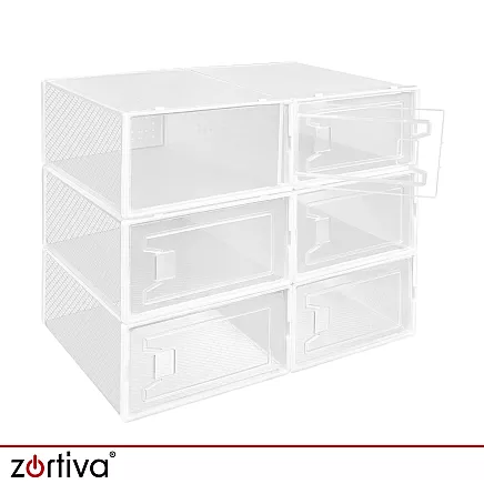 Pudełko przezroczyste na buty - 6szt. Zortiva