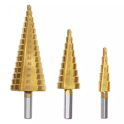 Set of conical drills - 3 pcs.