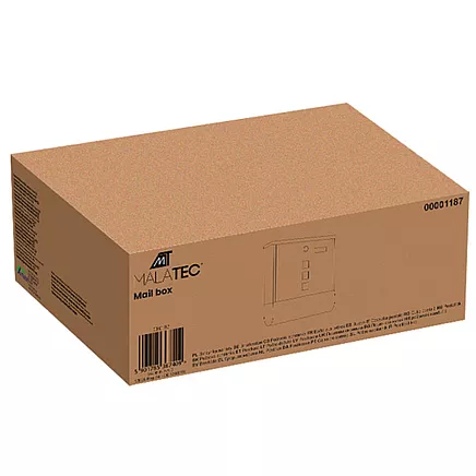 Liela sienas pastkastīte ar avīžu turētāju, A4, sudraba