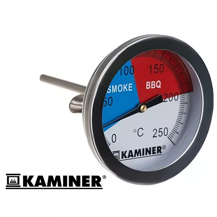 Аналоговый термометр с зондом для коптилен, 0-250°C