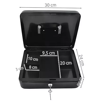 Large black cash box