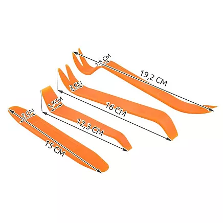 Salona apdares noņemšanas instrumentu komplekts, 4 gab.