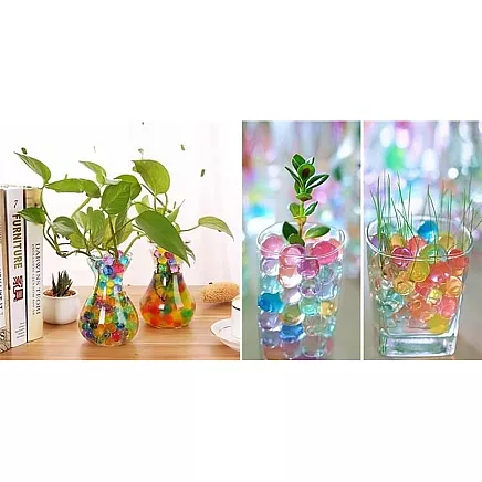 Hidrogelā bumbiņas istabas augiem, 20 x 5g, daudzkrāsainas