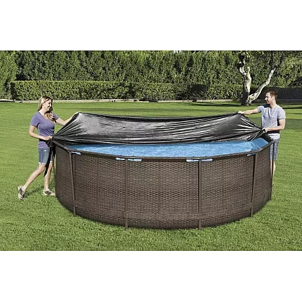 Aizsargājošs Apaļa Karkasa Baseina Pārsegs Vāks 366 cm, BESTWAY 58037