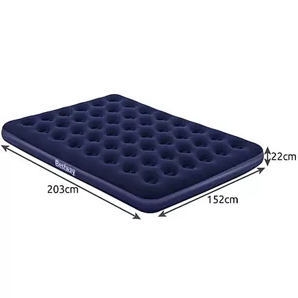 BESTWAY 67003 Piepūšamais divvietīgs matracis, 203x152x22 cm l Inflatable double mattress