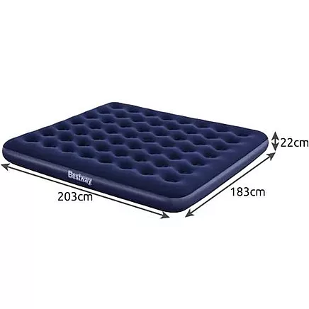 BESTWAY 67004 Piepūšamais divvietīgs matracis, 203x183x22 cm l Inflatable double mattress