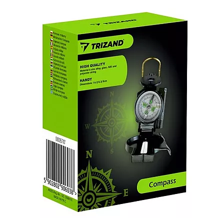 Прочный профессиональный военный компас - металлический корпус, азимут 360°, светящийся в темноте, водонепроницаемый, с чехлом для переноски