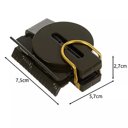Прочный профессиональный военный компас - металлический корпус, азимут 360°, светящийся в темноте, водонепроницаемый, с чехлом для переноски