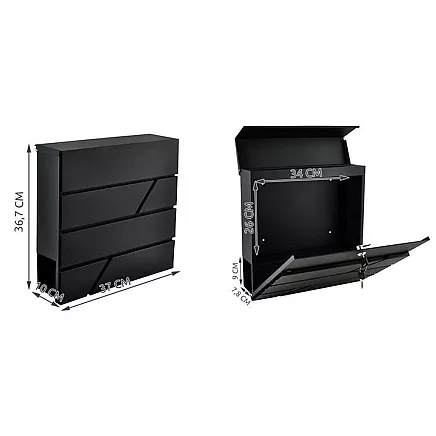 Vēstuļu Kastīte Pastkaste, Antracīts