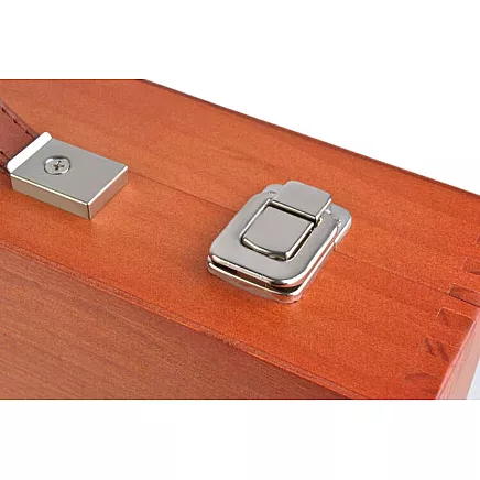 Mākslinieka zīmēšanas gleznošanas piederumu komplekts koka kastē koferī bērniem 174...