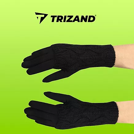 Cimdi Skārienjūtīgam Ekrānam, melni - Capacitive Touch Screen Gloves for iPhone, Samsung...