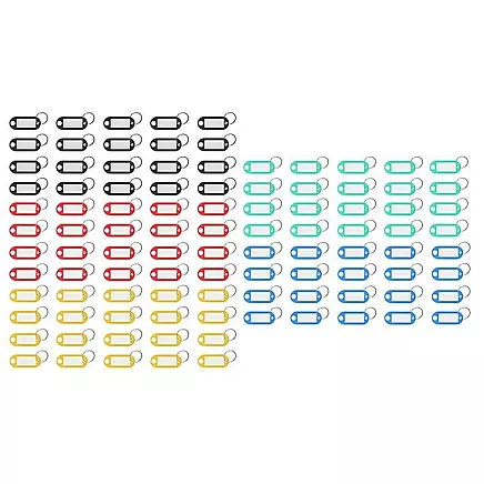 Plastmasas ID Atslēgu Piekariņu Komplekts 100 gab.