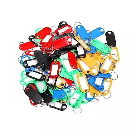 Plastmasas ID Atslēgu Piekariņu Komplekts 100 gab.