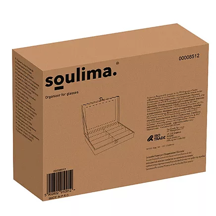 Элегантный черный органайзер для очков из экокожи с 8 безопасными отделениями - эстетичное решение для хранения и демонстрации очков, идеальная идея для подарка