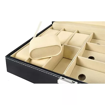 Watch and glasses organizer black
