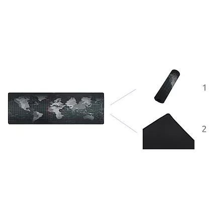 XXL Противоскользящий водонепроницаемый игровой коврик для мыши и клавиатуры с прочными прошитыми краями - резина/нейлон