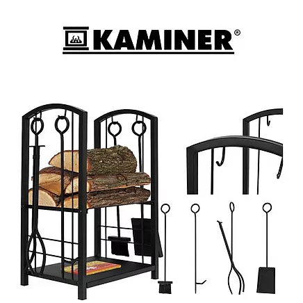 Wood stand with accessories PK011