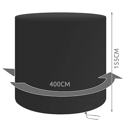 Всепогодный чехол для садового кресла из полиэстера с защитой от ультрафиолета, ветрозащитным креплением и чехлом для хранения