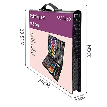 Painting set in a case 168 pcs black