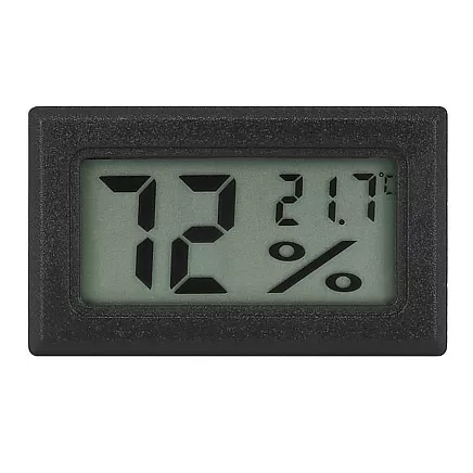 Uzreiz nolasāms digitālais termometrs un higrometrs 2-in-1 ar lielu LCD displeju automašīnām, telpām, mūzikas instrumentu skapjiem un mitrinātājiem