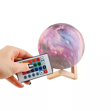 3D drukātā mēness nakts lampa - 16 krāsu maiņas, tālvadības pults vadāma dekoratīvā gaisma ar videi draudzīgu dizainu, ideāli piemērota guļamistabām un dzīvojamām telpām