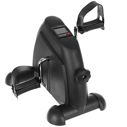 Kompakts Pārnēsājams Kāju un Roku Velotrenažieris ar Displeju, Melns