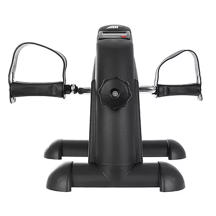 Kompakts Pārnēsājams Kāju un Roku Velotrenažieris ar Displeju, Melns