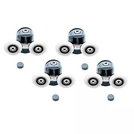 Dušas kabīnes bīdāmo durvju riteņu maiņas kompleks, 8 gab.