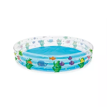 Bestway Прочный надувной многоцелевой бассейн - ПВХ виниловый садовый и крытый игровой бассейн с предохранительными клапанами и ремонтной заплаткой, емкость 480 л
