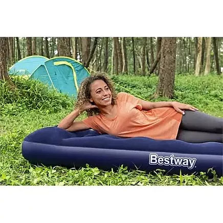 Bestway 67223 piepūšamais matracis ar iebūvētu sūkni, 185x76x22 cm, tumši zils