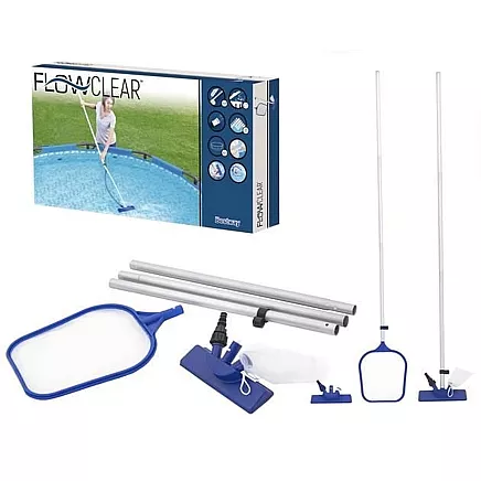 BESTWAY 58013 baseina tīrīšanas komplekts + tīrīšanas tīkls (174 cm) l Pool cleaning kit
