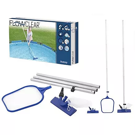BESTWAY 58013 baseina tīrīšanas komplekts + tīrīšanas tīkls (174 cm) l Pool cleaning kit
